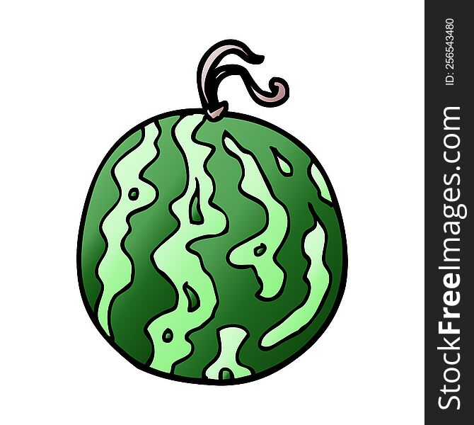 cartoon doodle melon