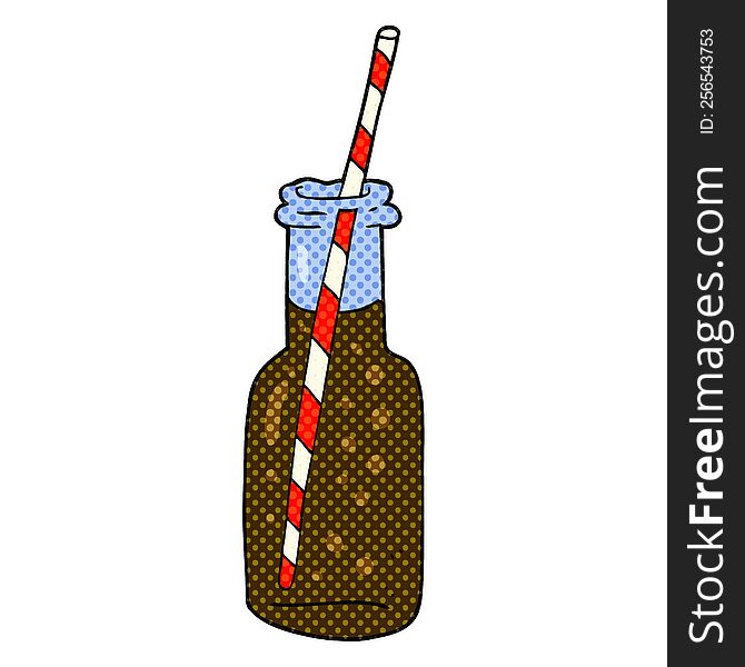 freehand drawn cartoon fizzy drink bottle