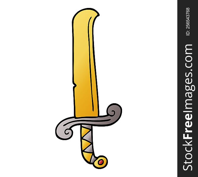 Cartoon Doodle Ancient Sword