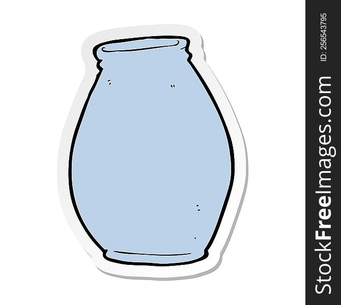 sticker of a cartoon vase