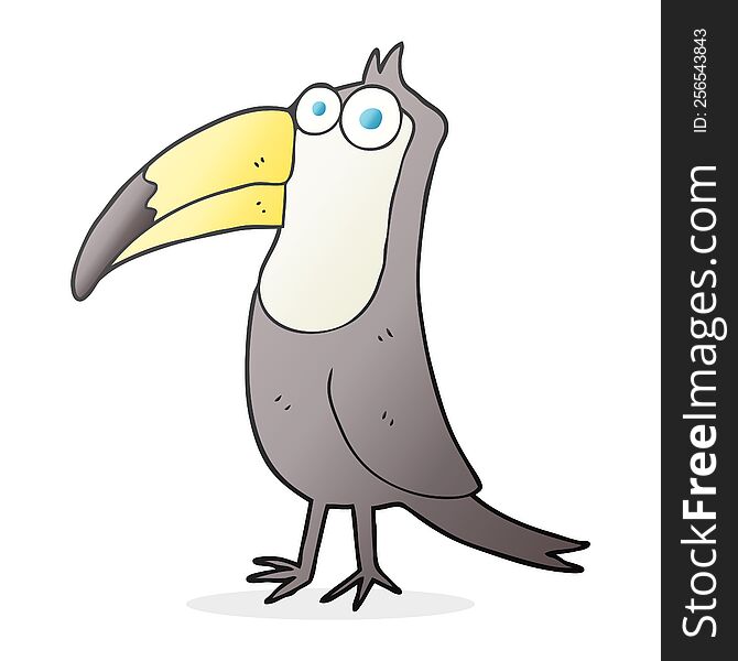 freehand drawn cartoon toucan