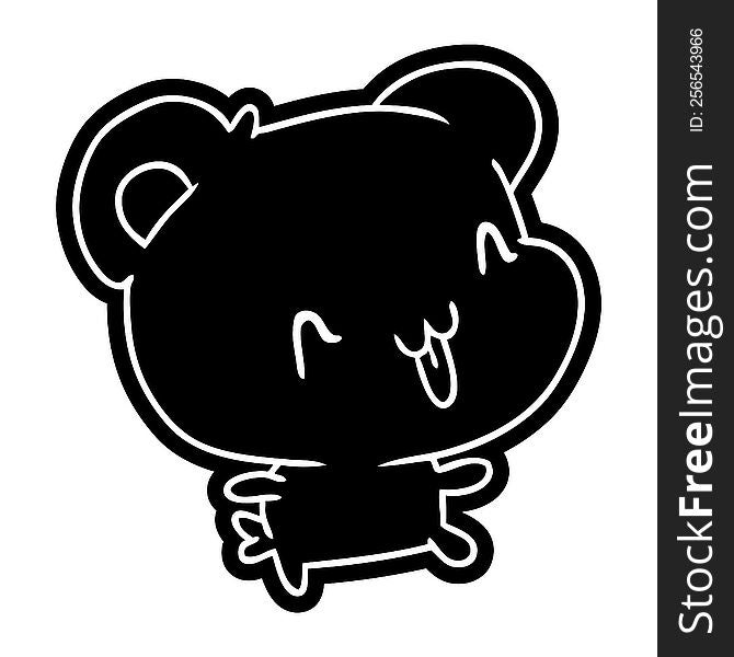 Cartoon Icon Kawaii Cute Happy Bear