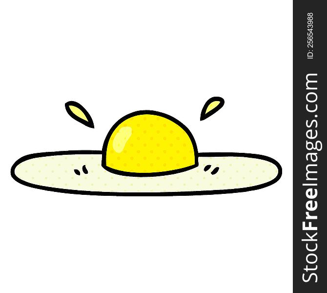 quirky comic book style cartoon fried egg