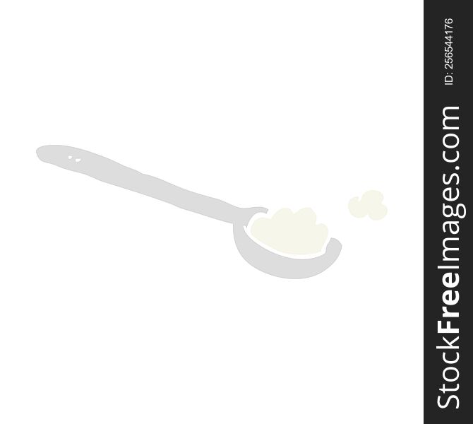 flat color illustration of teaspoon of salt. flat color illustration of teaspoon of salt