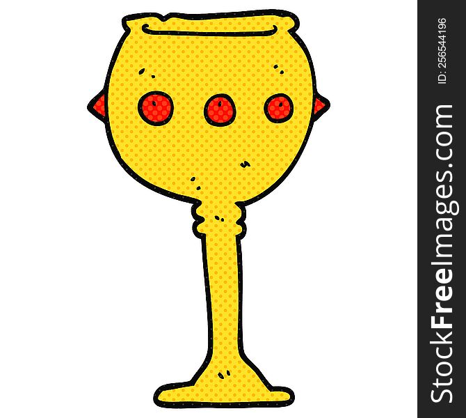 freehand drawn cartoon goblet