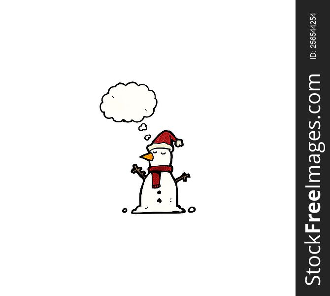snowman with thought bubble