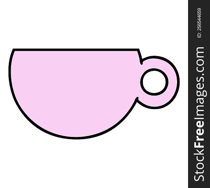 cartoon of a coffee or tea cup