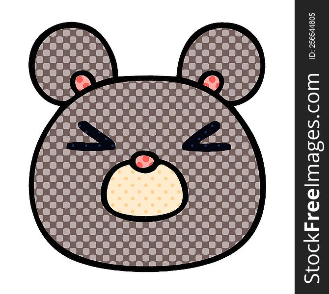 comic book style quirky cartoon mouse face. comic book style quirky cartoon mouse face