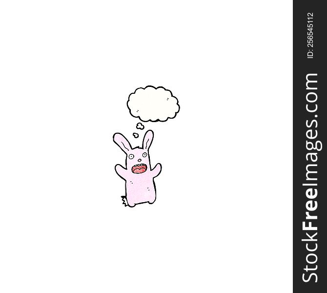 Funny Pink Rabbit Cartoon