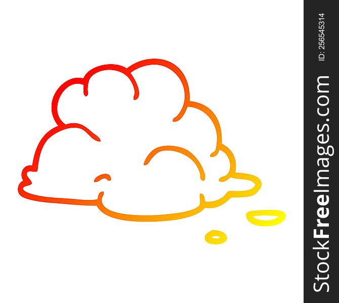 warm gradient line drawing cartoon fluffy white clouds