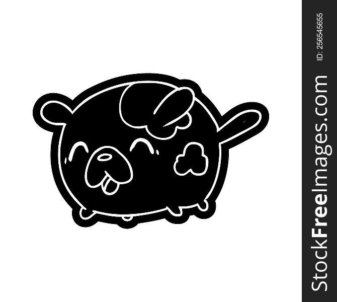 cartoon icon kawaii cute patch dog