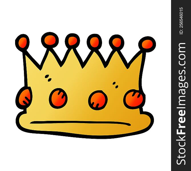 vector gradient illustration cartoon royal crown