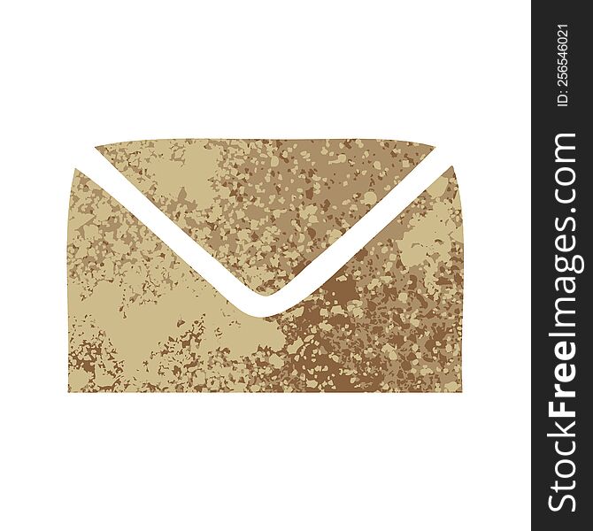 retro illustration style cartoon of a paper envelope