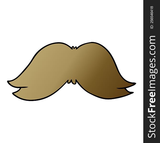Gradient Cartoon Doodle Of A Mans Moustache