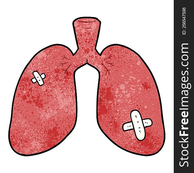 cartoon repaired lungs. cartoon repaired lungs