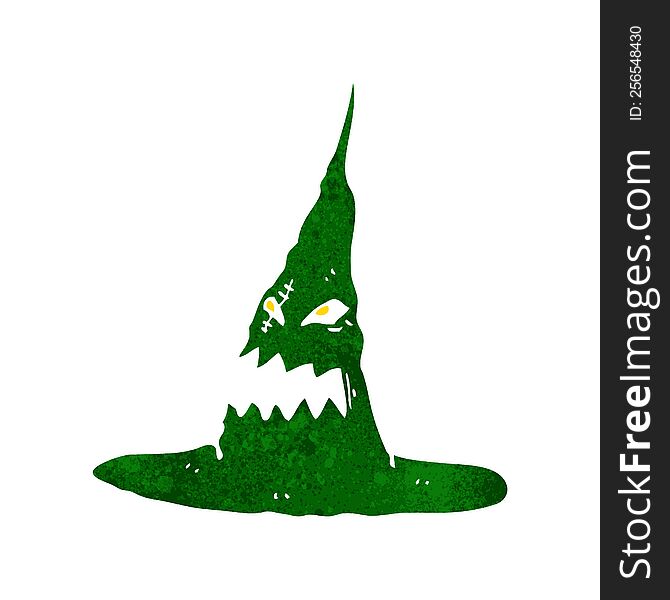 cartoon spooky witches hat