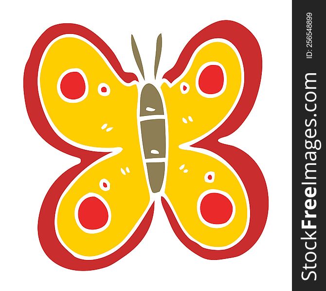 cartoon doodle huge butterfly
