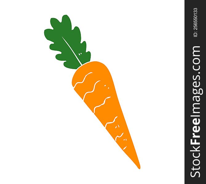 Flat Color Style Cartoon Carrot