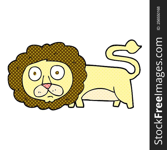 freehand drawn cartoon lion