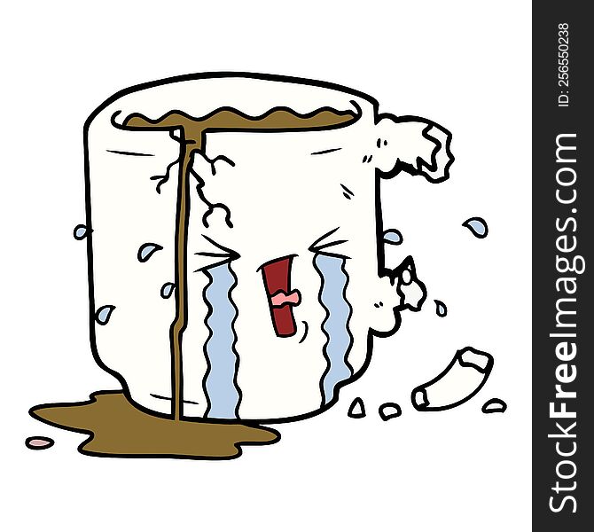 cartoon broken mug. cartoon broken mug