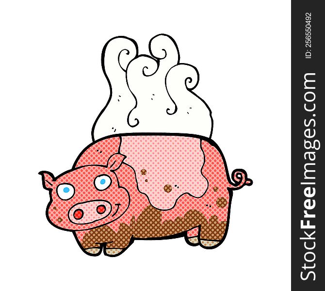 cartoon muddy pig