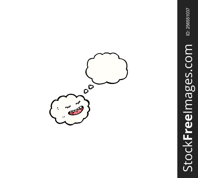 cartoon cloud with face