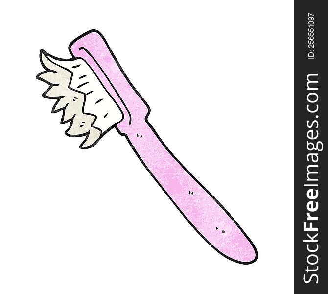 freehand textured cartoon toothbrush