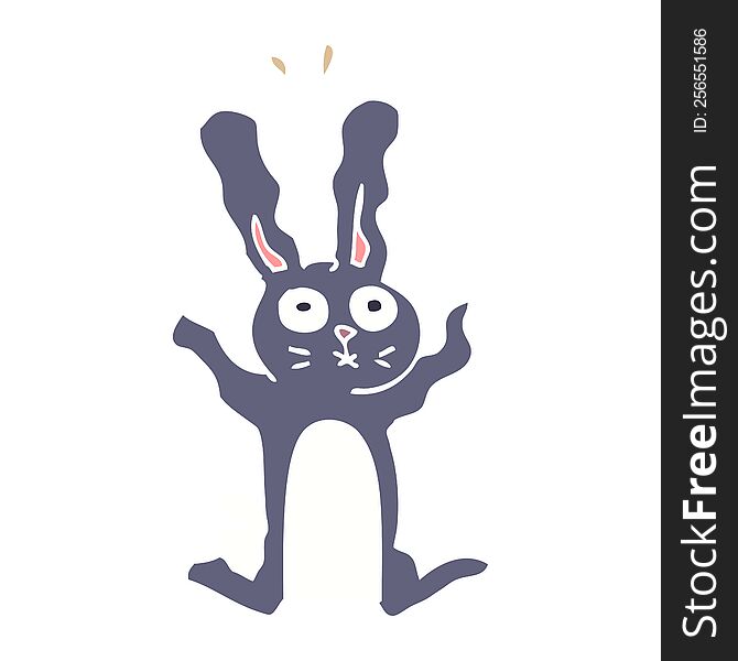 Cartoon Doodle Excited Rabbit