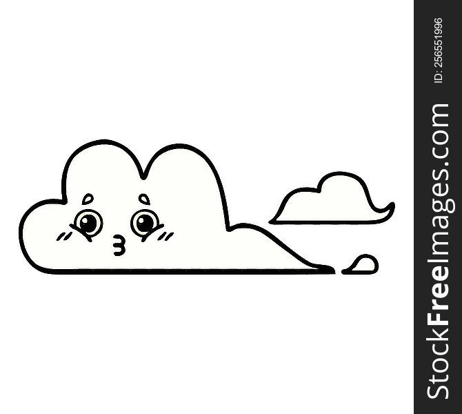 comic book style cartoon of a clouds