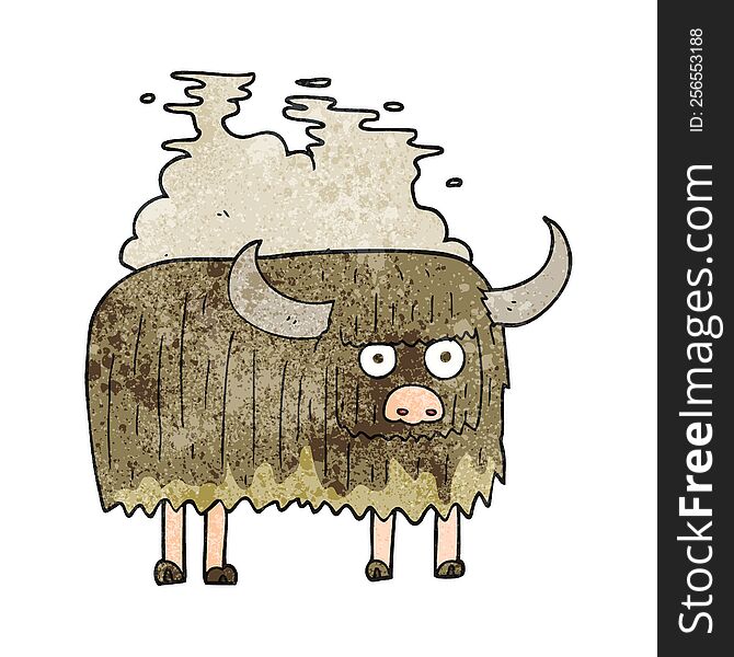 Textured Cartoon Smelly Cow