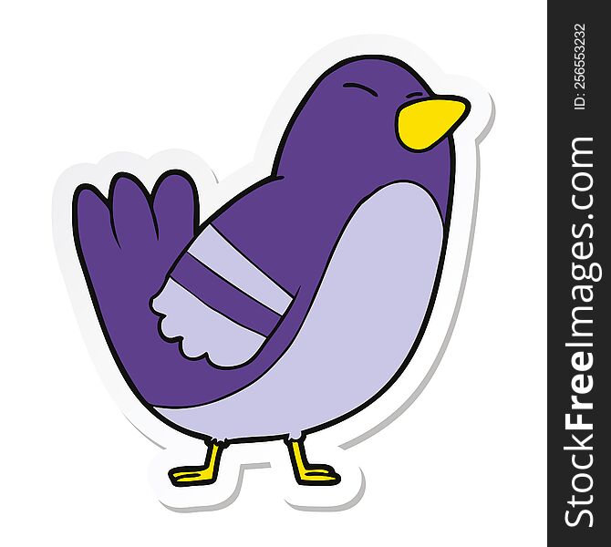 sticker of a Cartoon Bird