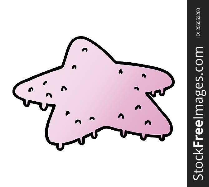 Gradient Cartoon Doodle Of A Star Fish