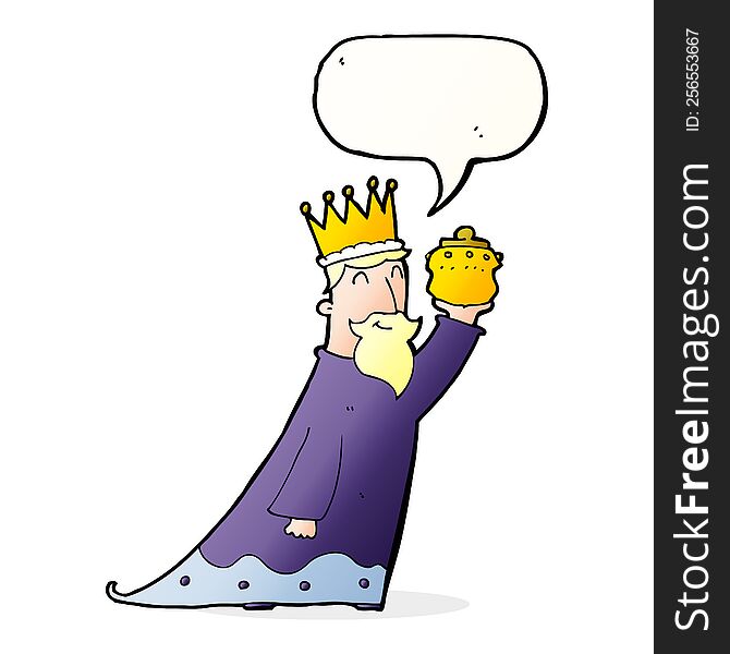 one of the three wise men with speech bubble