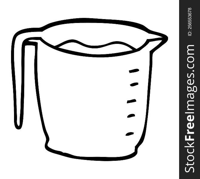 line drawing cartoon jug