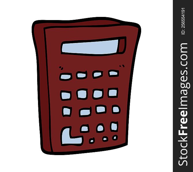 cartoon doodle calculator
