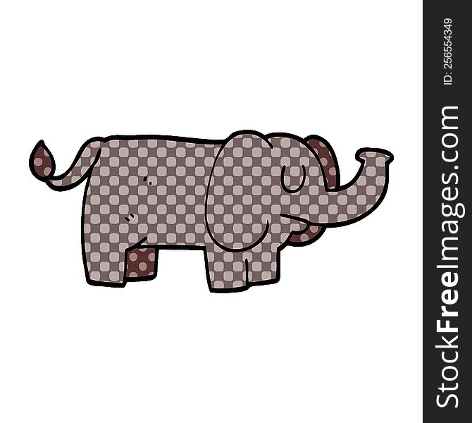 Cartoon Doodle Funny Elephant