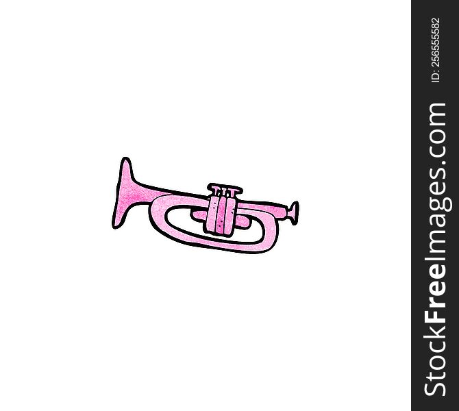 cartoon pink trumpet