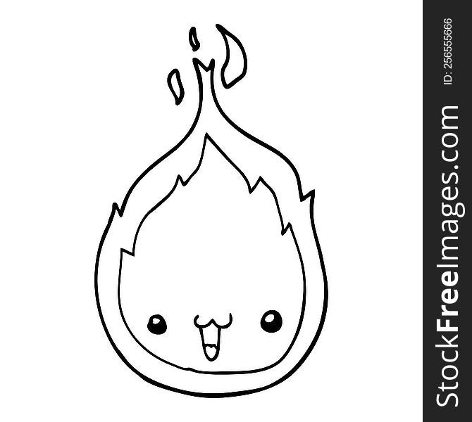 Cute Cartoon Flame