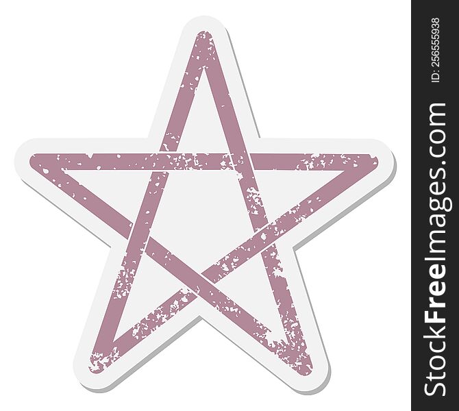 pentagram grunge sticker