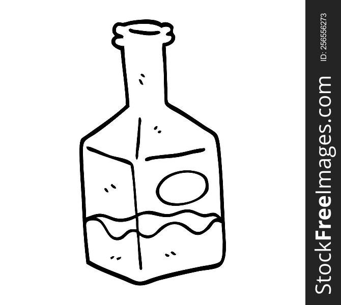 line drawing cartoon drink in decanter