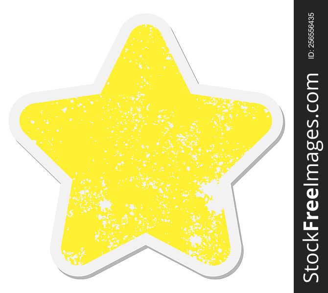 star shape grunge sticker