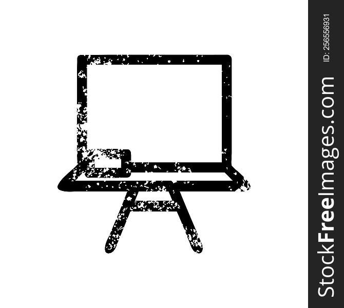 school blackboard distressed icon symbol