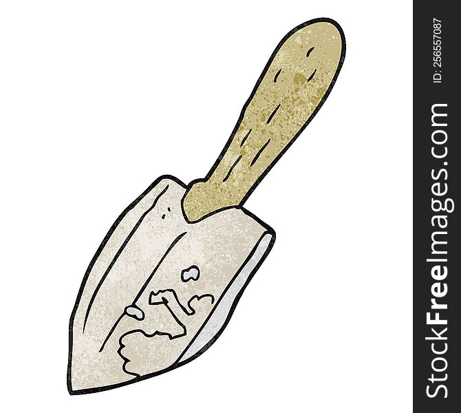 freehand textured cartoon trowel