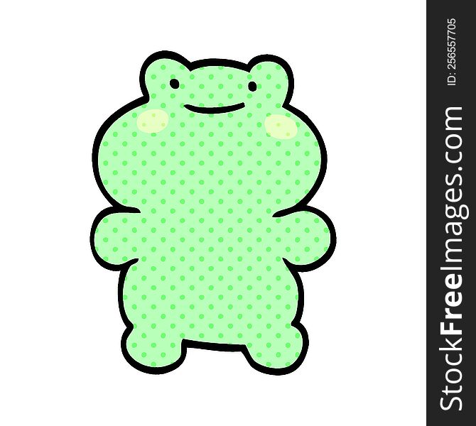 cartoon doodle frog