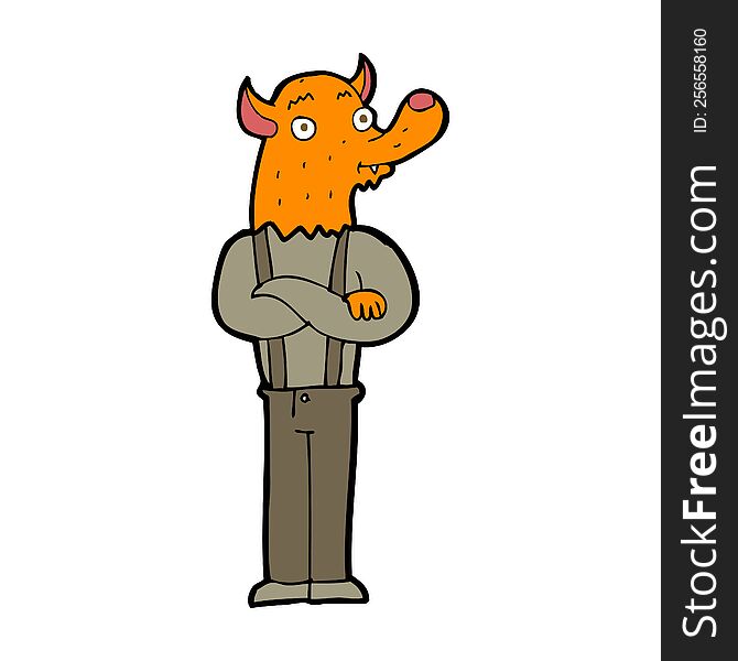 Cartoon Man With Fox Head