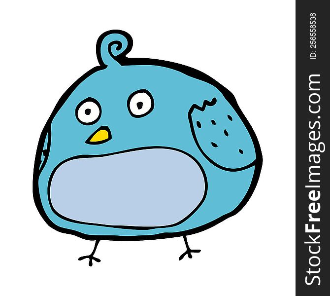 cartoon fat bird