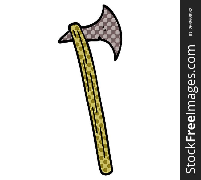 cartoon doodle long axe