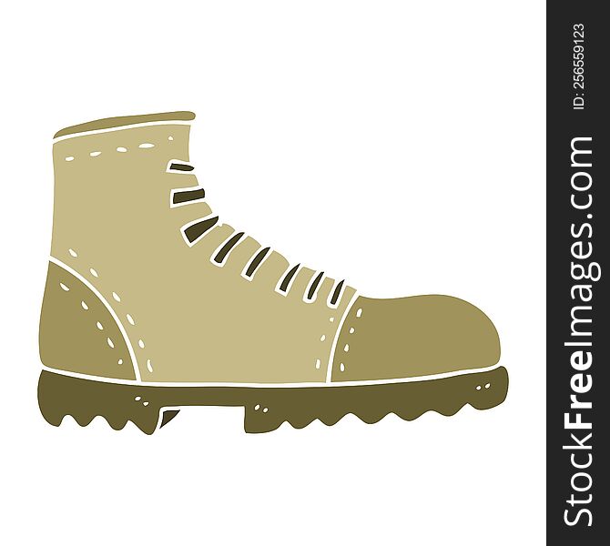 flat color illustration of boot. flat color illustration of boot