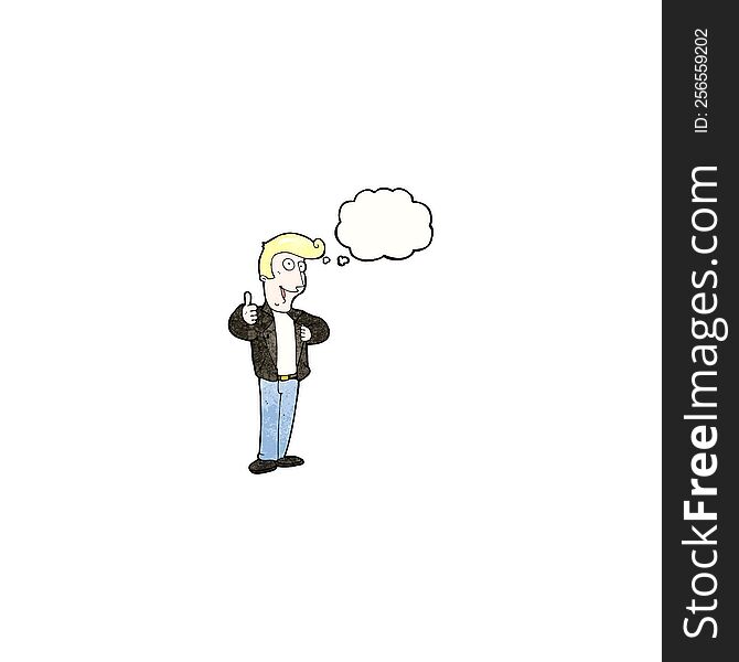 Cartoon Cool Guy In Leather Jacket Free Stock Images & Photos