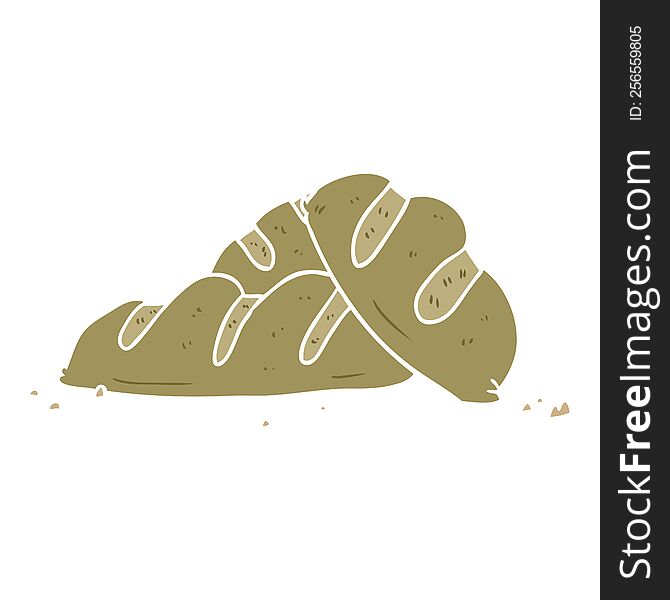 flat color style cartoon loaves of bread. flat color style cartoon loaves of bread